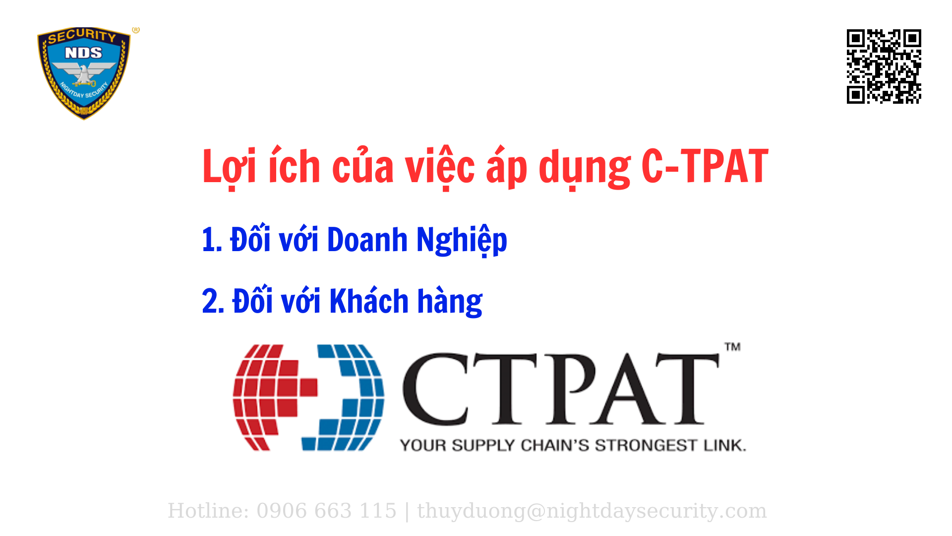 Lợi ích của việc áp dụng C-TPAT